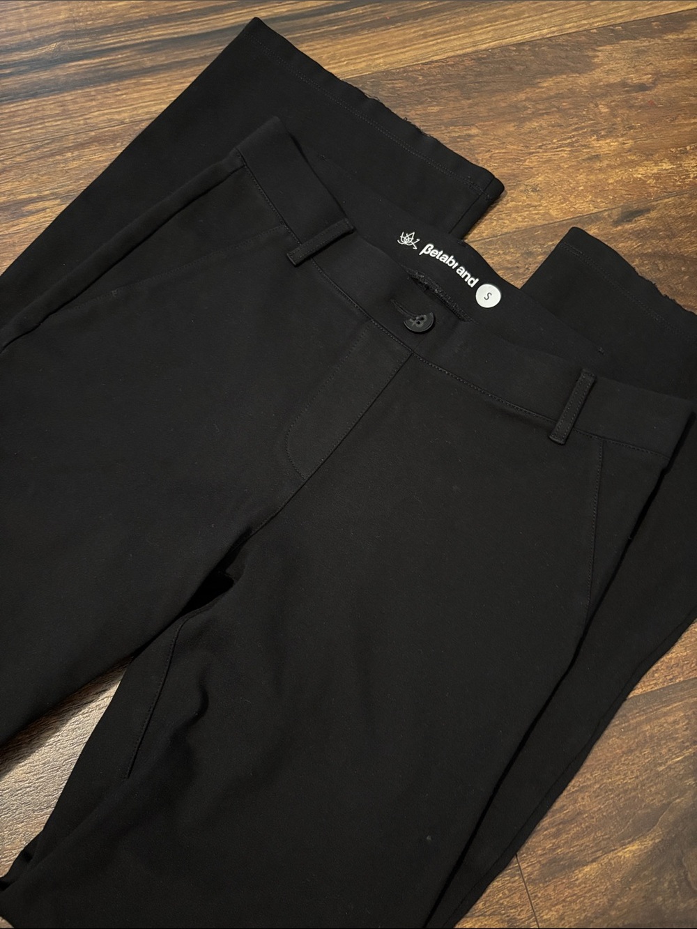 Betabrand Black Women's Boot Cut Pants